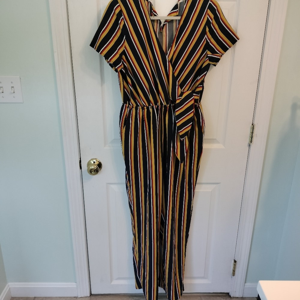Nwot Blu Pepper Striped Jumpsuit